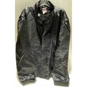 Ballys Satin Coat Black Jacket Vintage Size XXL Men's